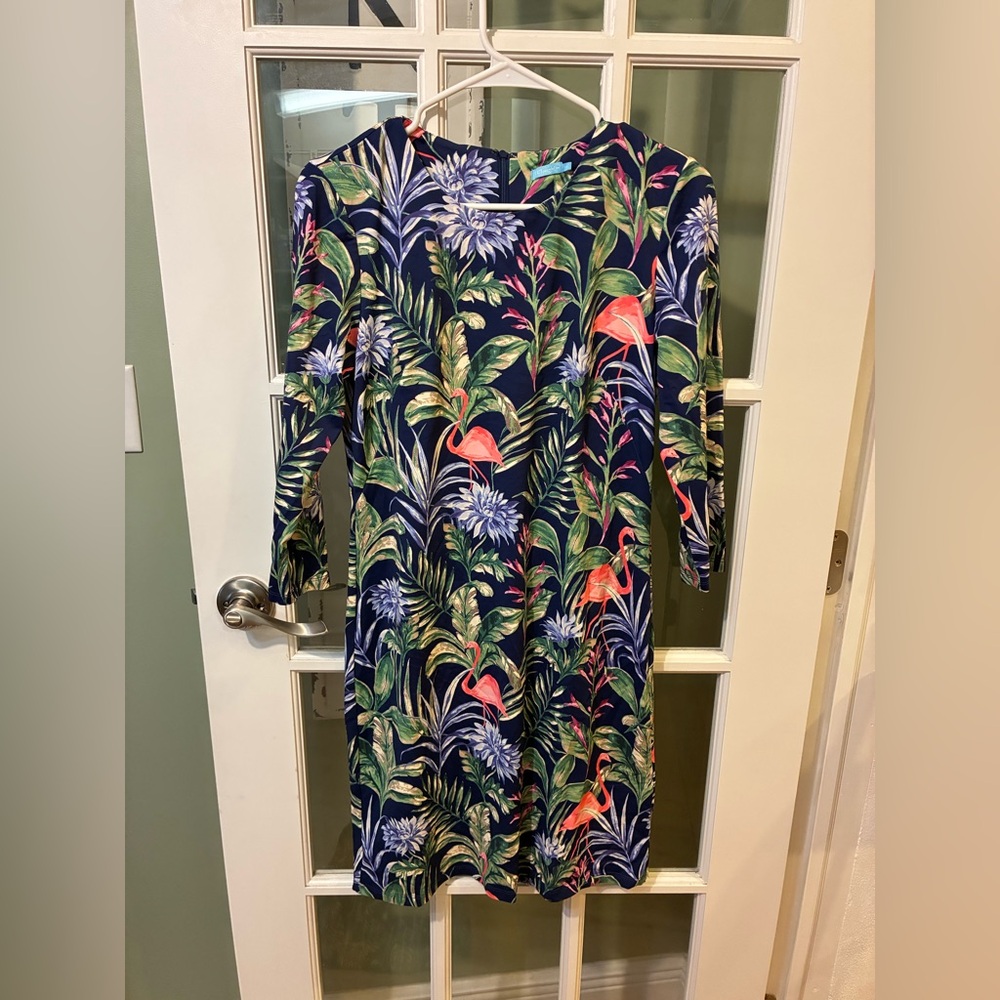 JMcLaughlin dress Tropical Print Dress Sz M